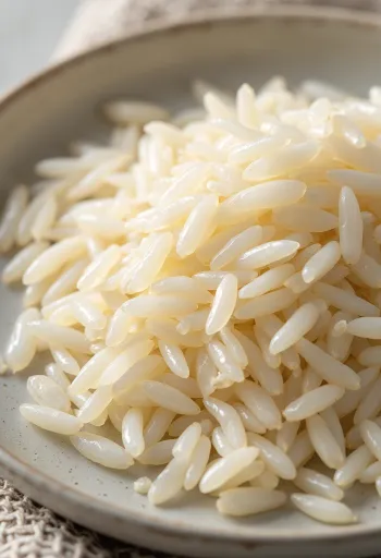 Arroz Basmati recién cocido, granos ligeros y sueltos