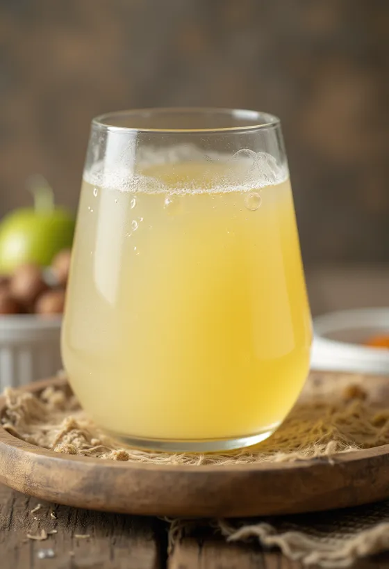 Tazón de vidrio con suero de leche dulce y botella con suero fresco