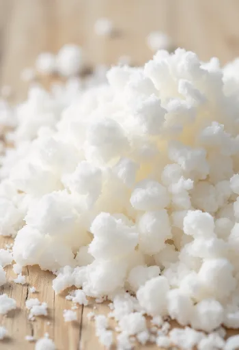 Eritritol blanco cristalino en tazón pequeño con cuchara