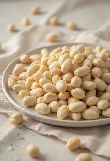 Montoncitos de diferentes tipos de piñones: alargados, cortos y oscuros