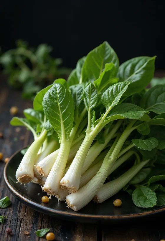 Brotes de girasol frescos y verdes en un plato.