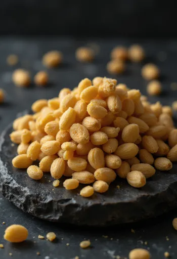 Semillas de tomate secas sobre una superficie de madera.
