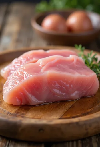 Filete de atún albacora sobre tabla de cortar