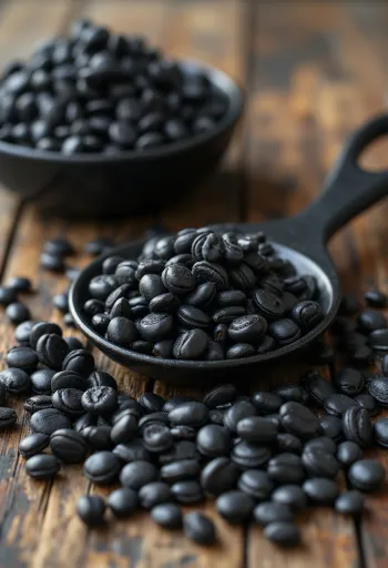 Semillas de girasol de cáscara negra amontonadas.