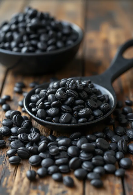 Semillas de girasol de cáscara negra amontonadas.