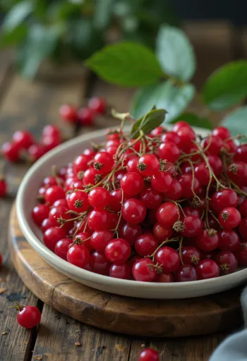 Bayas de saúco rojo, color rojo vivo y superficie ligeramente brillante