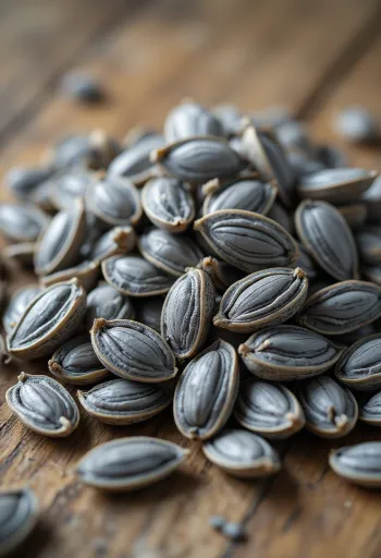 Semilla de girasol pelada y con cáscara en tazones