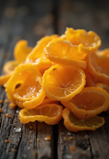 Cáscara de naranja fresca en tiras en tazón, con rallador y miel