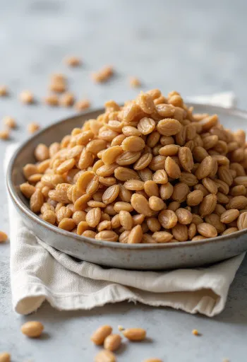 Granos de trigo sarraceno tostado (kasha) con textura rica