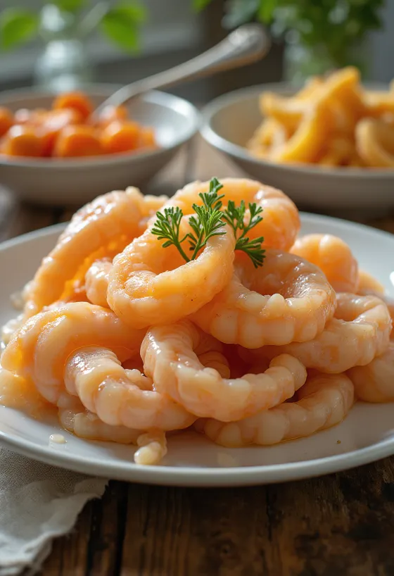 Carne fresca de berberecho en hielo con limón y perejil