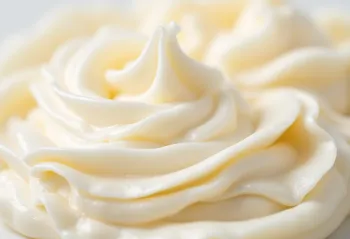 Crema de mantequilla cremosa en tazón de vidrio y espátula