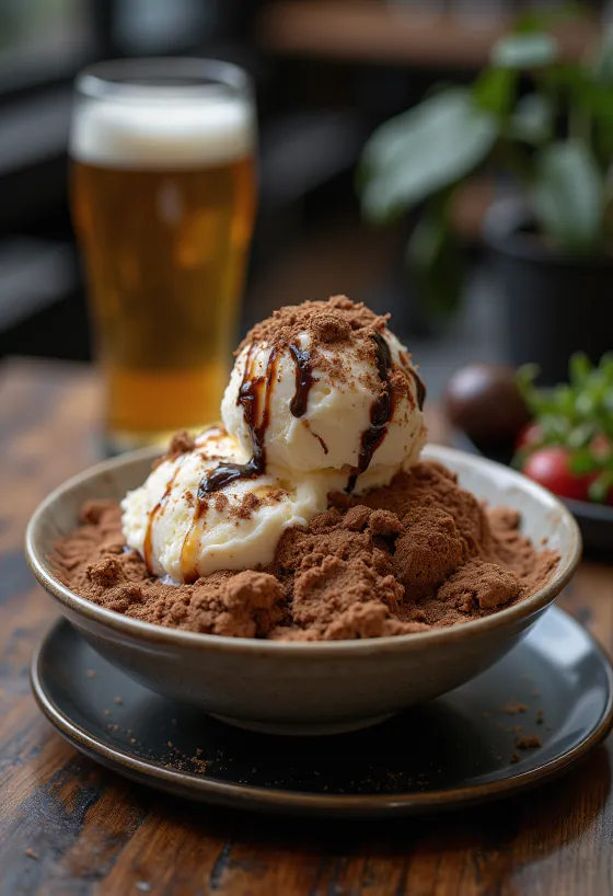 Choco-bingsu, postre coreano de hielo con chocolate y helado