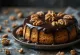 Pastel de nuez y miel servido