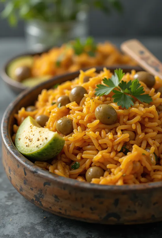 Arroz con Gandules servido