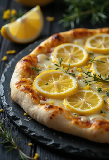 Pizza al Limone con sabor a limón