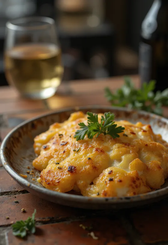 Saganaki al Ouzo, frito hasta dorar, flambeado y servido con limón