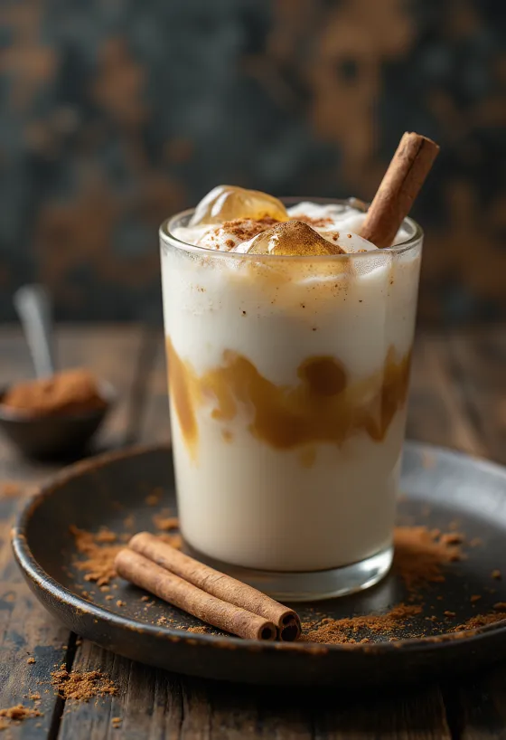 Chai Latte helado servido en vaso