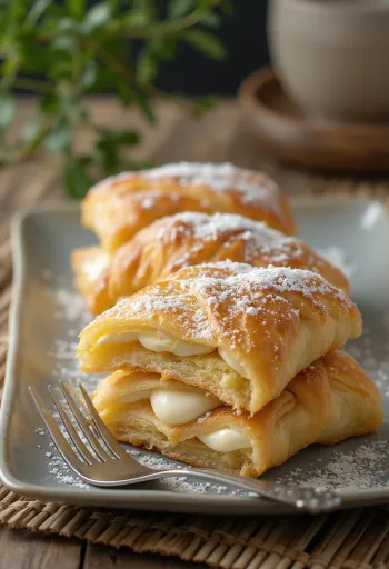 Pastel millefoglie italiano con hojaldre crujiente y crema de vainilla