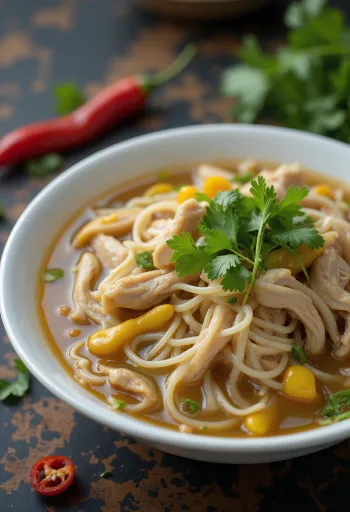 Pho Ga sopa vietnamita de pollo servida