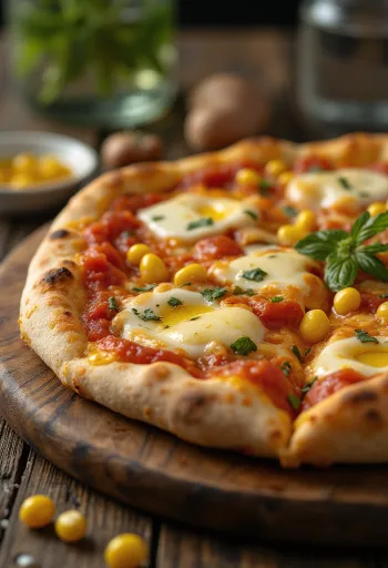 Pizza al Mais con elote y queso