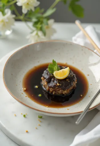 Salsa Ponzu servida junto a sashimi