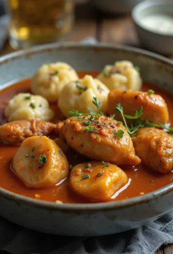 Estofado de codorniz servido