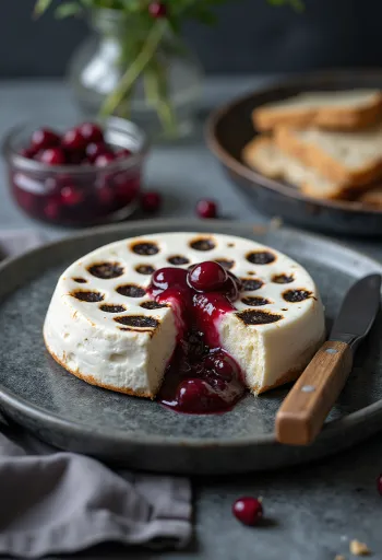 Leipäjuusto, queso finlandés asado dorado en forma redonda