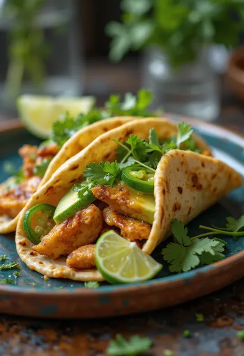 Gyros estilo mexicano servido en tortilla