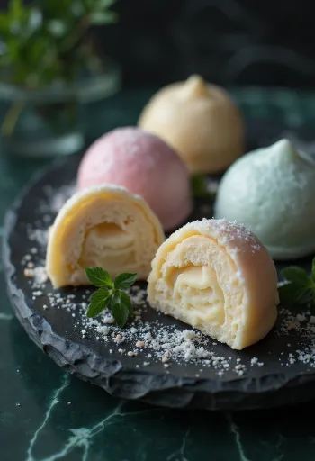 Helado Mochi servido