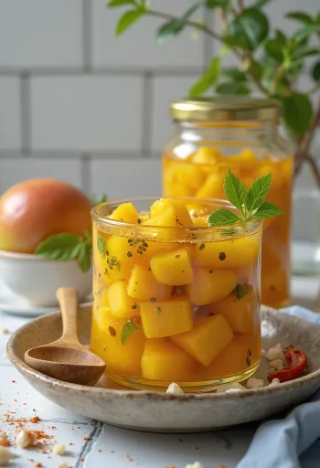 Achar indio encurtido en frasco