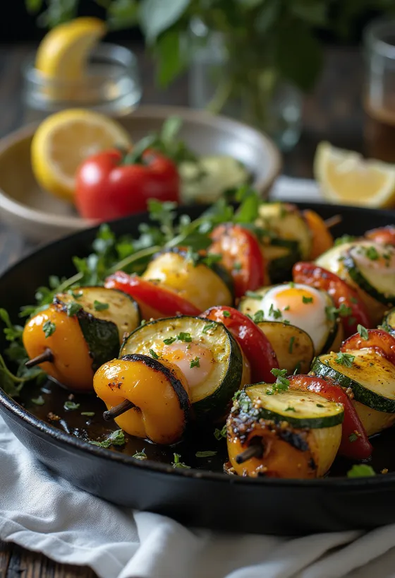 Kebab de verduras asadas Sebzeli
