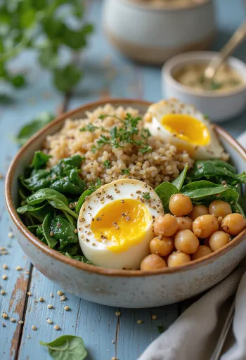 Buddha Bowl de berenjena horneada especiada