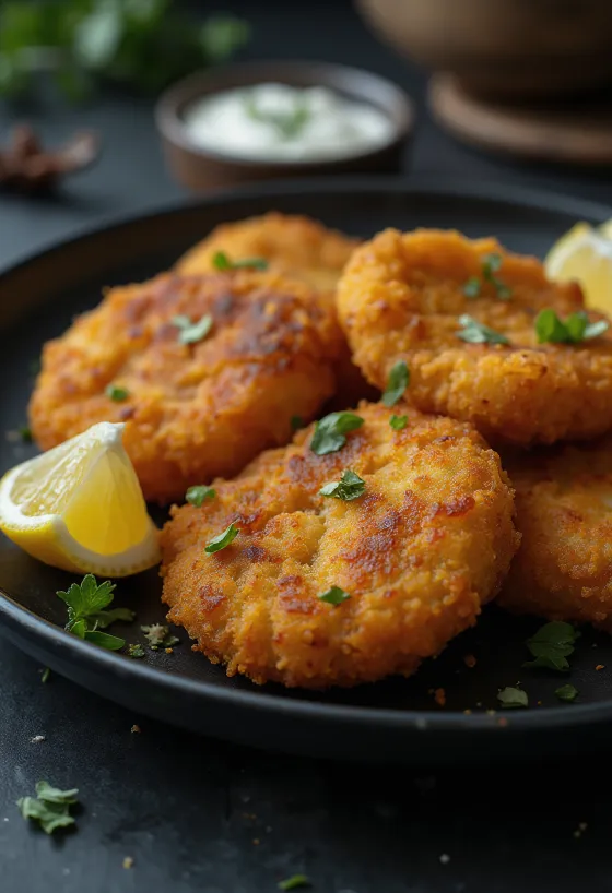 Milanesa de búfalo servida