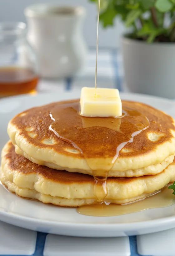 Bollo de panqueque recién horneado