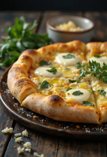 Pizza all’Aglio con ajo y queso