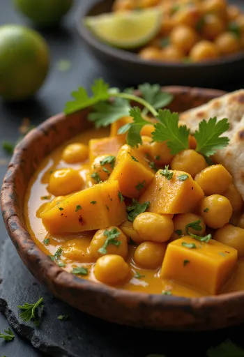 Curry de calabaza de castilla con garbanzos