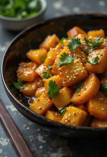 Wok de calabaza de castilla con tofu al curry