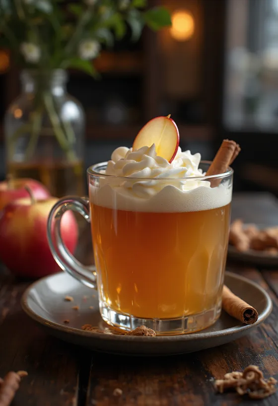 Sidra con brandy de manzana servida en copa