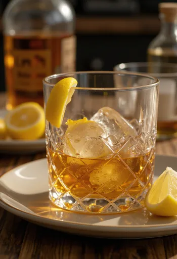 Whisky con miel en vaso