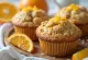 Muffins de avena y naranja servidos