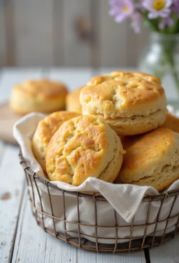 Bisquets de espelta servidos