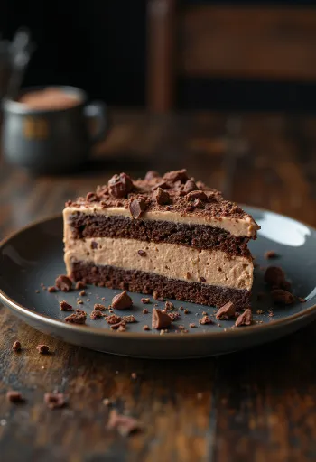 Pastel de chocolate y mascarpone con crema rica