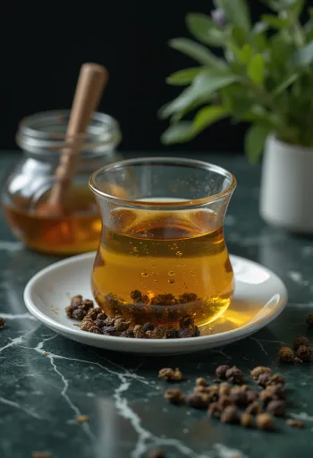 Té de menta servido fresco