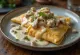 Crepas de pollo con champiñones recién horneadas