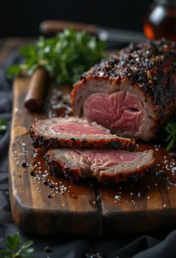 Brisket BBQ servido deshebrado y con papas fritas