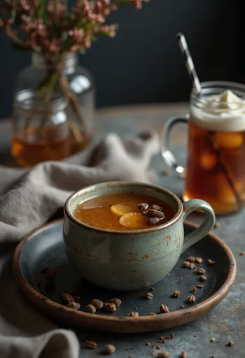 Sidra con enebro servida en vaso