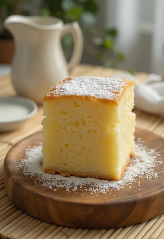 Pastel de vainilla cortado en rebanadas