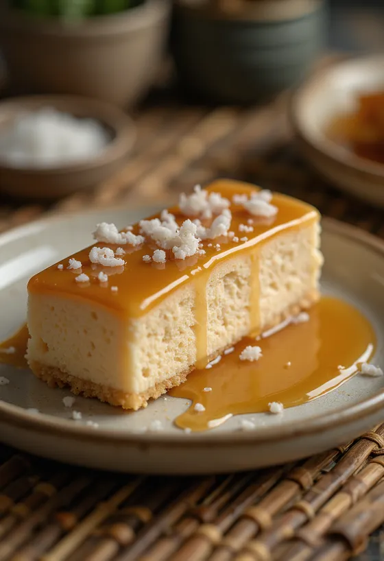 Pastel de caramelo salado con nueces tostadas
