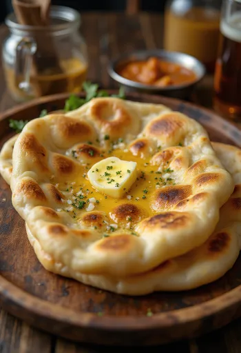 Naan tandoori, pan indio suave y delicioso