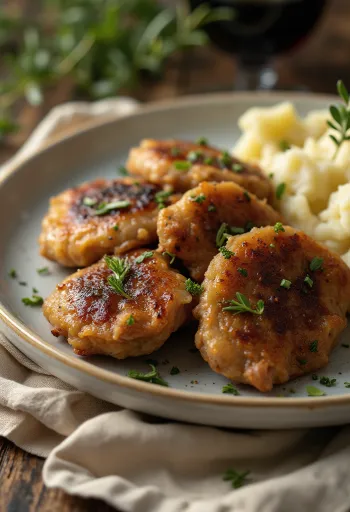 Hígados de pollo fritos crujientes, servidos con pan fresco y cebolla morada